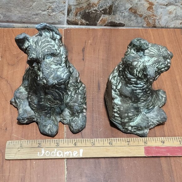 McClelland Barclay 1932 Pair of Bronze Bookends Scottish Terriers - Picture 9 of 15